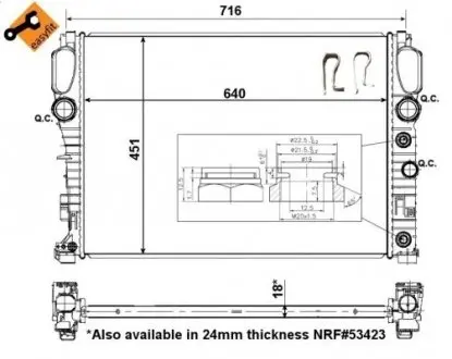 56076 Теплообмінник NRF підбір по vin на Brocar
