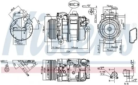 890390 Компрессор, кондиционер NISSENS подбор по vin на Brocar