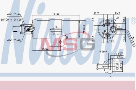 95607 Осушитель кондиционера NISSENS підбір по vin на Brocar