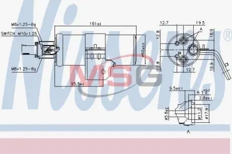 95607 Осушитель кондиционера NISSENS подбор по vin на Brocar