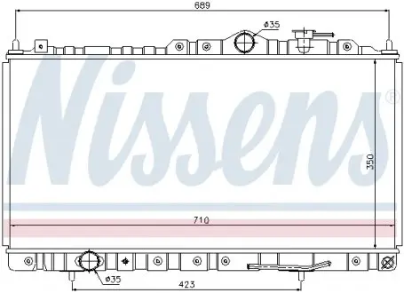 68180 Радіатор, охолодження двигуна NISSENS підбір по vin на Brocar