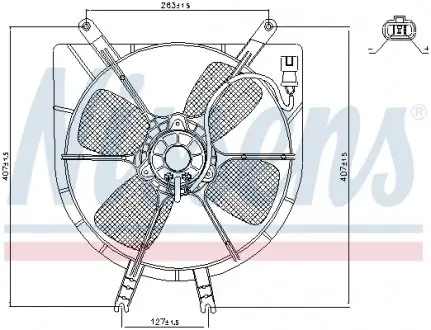 85043 Вентилятор, охолодження двигуна NISSENS підбір по vin на Brocar