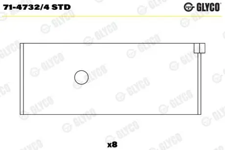 7147324STD Шатунный подшипник GLYCO подбор по vin на Brocar