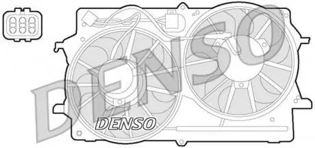 DER10007 Вентилятор, охлаждение двигателя DER10007 DENSO DENSO підбір по vin на Brocar