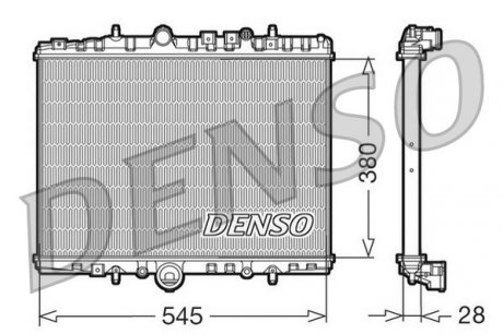 DRM07056 Радіатор, охолодження двигуна DENSO підбір по vin на Brocar