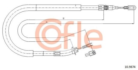 109874 Трос ручника COFLE підбір по vin на Brocar