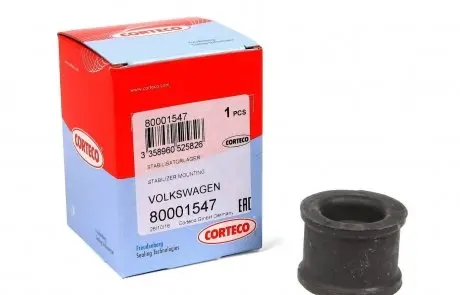 80001547 Втулка стабілізатора (переднього) VW T4 90- (d=22mm) CORTECO підбір по vin на Brocar