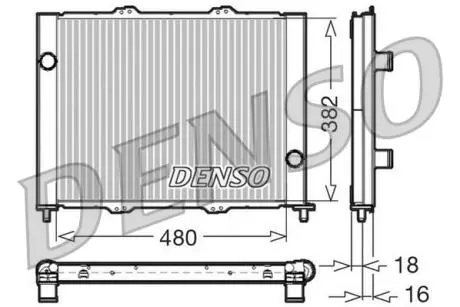 DRM23099 Радіатор, охолодження двигуна DENSO підбір по vin на Brocar