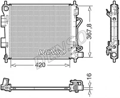 DRM41018 Радиатор основной DENSO подбор по vin на Brocar