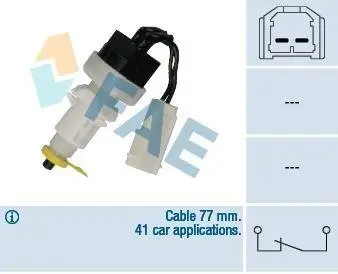 24365 Вимикач ліхтаря сигналу гальмування 24365 FAE FAE підбір по vin на Brocar