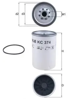 KC374D Фільтр палива MAHLE / KNECHT підбір по vin на Brocar