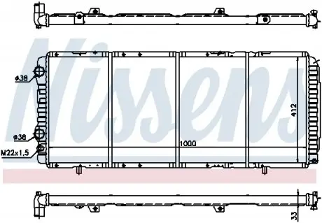 61393 Радіатор NISSENS підбір по vin на Brocar
