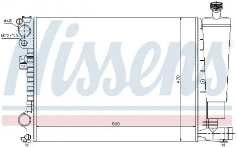 61396 Радіатор охолодження NISSENS підбір по vin на Brocar