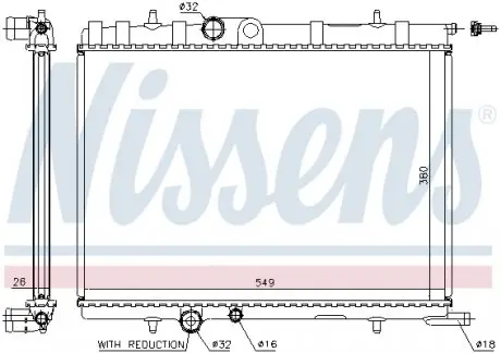 63694A Радиатор охлаждения NISSENS подбор по vin на Brocar