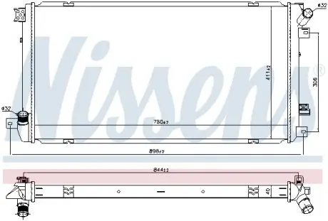 67287 Радиатор охлаждения NISSENS підбір по vin на Brocar