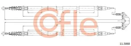 115868 Трос, стоянкова гальмівна система 11.5868 COFLE COFLE підбір по vin на Brocar