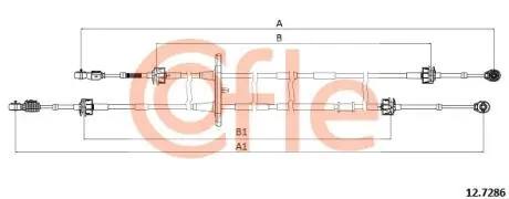 127286 Трос, ступенчатая коробка передач 12.7286 COFLE COFLE підбір по vin на Brocar