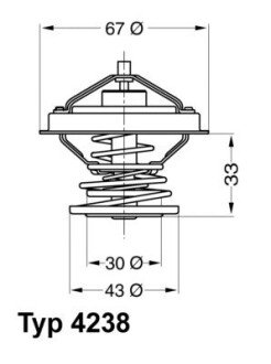 423892D Термостат BMW 3 5 E30 E36 E34 Z3 WAHLER підбір по vin на Brocar