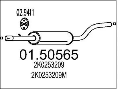 0150565 Резонатор MTS підбір по vin на Brocar