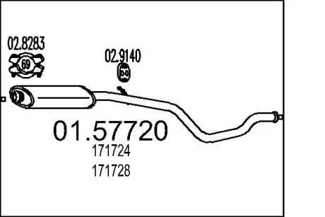 0157720 Резонатор MTS підбір по vin на Brocar