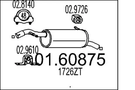 0160875 Глушник MTS підбір по vin на Brocar