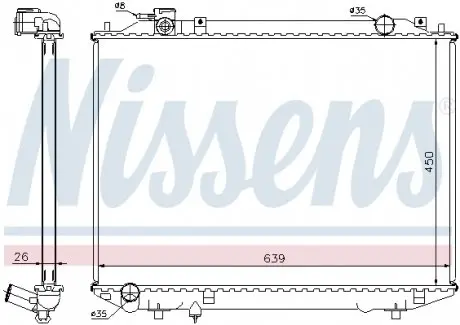 62246A Радиатор охлаждения NISSENS подбор по vin на Brocar