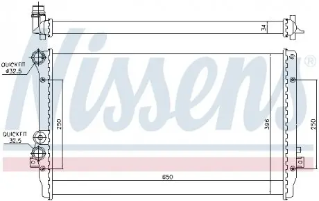 65012 Радиатор, охлаждение двигателя NISSENS подбор по vin на Brocar