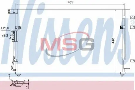 94868 Конденсатор, Кондиціонер NISSENS підбір по vin на Brocar