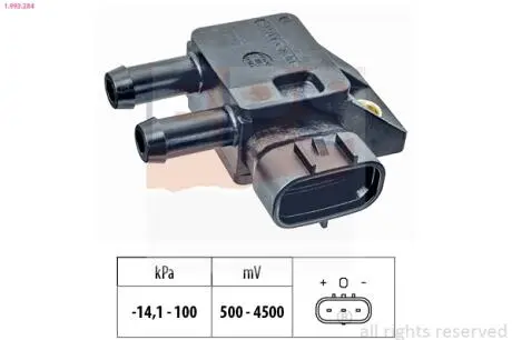 1993284 HYUNDAI Датчик отработанных газов Santa FE/i40/ix35/ix55 1,6-2,5CRDi,Mazda 6 2,2D08-,Nissan Juke,Navara 1.6/2.5dCi EPS підбір по vin на Brocar
