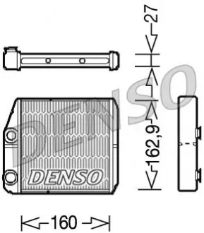 DRR09035 Теплообменник, отопление салона DENSO підбір по vin на Brocar