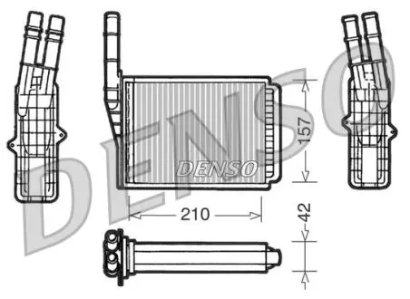 DRR23013 Радіатор пічки DENSO підбір по vin на Brocar