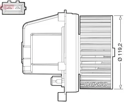 DEA33003 Dmuchawa VOLVO V70 II... DENSO підбір по vin на Brocar