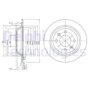 BG2420 Тормозной диск DELPHI підбір по vin на Brocar