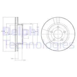 BG3546 Гальмівний диск DELPHI підбір по vin на Brocar