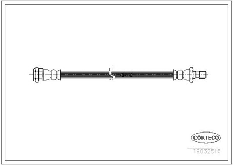 19032516 Тормозной шланг CORTECO подбор по vin на Brocar