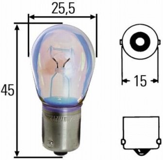 8GA002073241 Лампа P21W 24V 21W BA15s Heavy Duty HELLA підбір по vin на Brocar