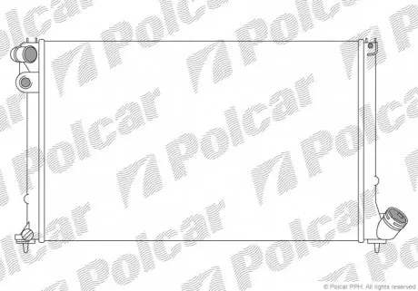 574608A3 Радиатор двигателя 406 99- POLCAR подбор по vin на Brocar
