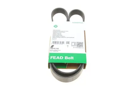 FB6PK1153 Ремінь генератора Fiat Ducato/Citroen Jumper 1.9D/TD 94-/Renault Trafic 2.5dCI 03- (6PK1153) INA підбір по vin на Brocar