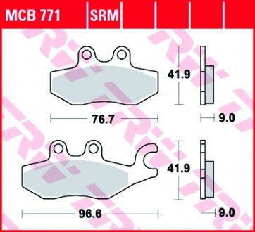 MCB771SRM Колодки тормозные дисковые TRW подбор по vin на Brocar