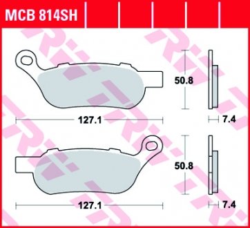 MCB814SH Гальмівна колодка (диск) TRW підбір по vin на Brocar