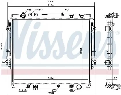 606068 Прокладка головки циліндра NISSENS підбір по vin на Brocar