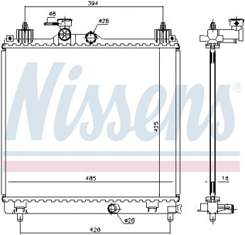 606550 Основний радіатор (двигуна) NISSENS підбір по vin на Brocar