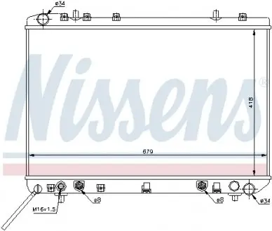 61669 Радиатор, охлаждение двигателя NISSENS подбор по vin на Brocar