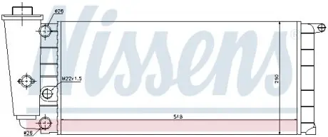 61837 Радіатор, охолодження двигуна NISSENS підбір по vin на Brocar