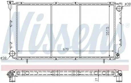 64087 Радіатор, охолодження двигуна NISSENS підбір по vin на Brocar