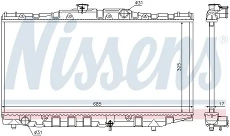 64851 Радиатор, охлаждение двигателя NISSENS подбор по vin на Brocar