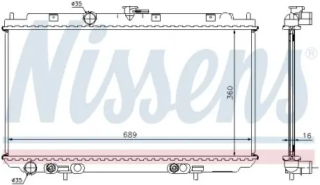 67347A Радиатор, охлаждение двигателя NISSENS підбір по vin на Brocar