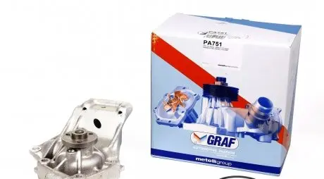 PA751 Помпа воды Renault Master/Opel Movano 2.8dTi 98-01 (R/B) (8 лоп) GRAF підбір по vin на Brocar