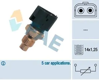 32390 Датчик, температура охлаждающей жидкости FAE подбор по vin на Brocar