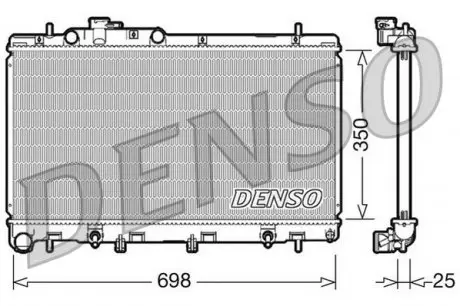 DRM36011 Радіатор, охолодження двигуна DENSO підбір по vin на Brocar